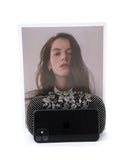 Sophia Vintage Embellished Clutch Bag With Floral Diamante Clasp - Black