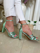 Marco Tozzi Metallic Green Sandal 2-28386-20
