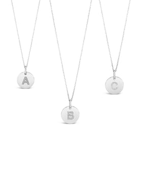 Absolute Sterling Silver Initial Pendants