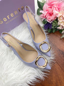 Sorento “Ellingham” Stiletto Sling With Brooch - Lilac