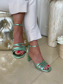 Marco Tozzi Metallic Green Sandal 2-28386-20