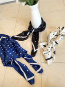 Hepburn Polka Dot Neck Scarf - Black