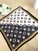 Fernanda Two Tone Printed Neck Scarf - Black & White