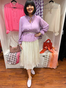 Erica Pleated Blouse Lilac