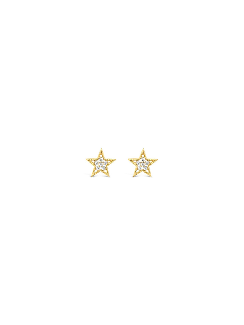 Absolute Cubic Zirconia Crystal Star Stud Earrings E2152