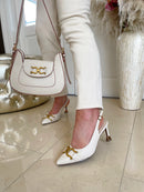 Menbur 23900 Sling Back Shoe Cream