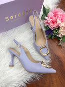 Sorento “Ellingham” Stiletto Sling With Brooch - Lilac