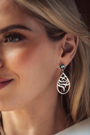 Newbridge Lir Teardrop Earrings with smoky grey stone ER201