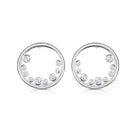 Newbridge Petite Circular Earrings with Clear Stones ER324