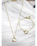 Raquel Mother Of Pearl Bracelet - Gold