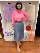 Erica Pleated Blouse Pink