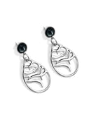 Newbridge Lir Teardrop Earrings with smoky grey stone ER201