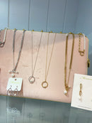 Blanca Floating Pearl & Bead Necklace - Silver