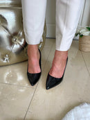 Novo Patent Stiletto Pumps - Black