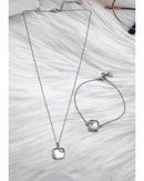 Raquel Mother Of Pearl Bracelet - Silver