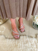 Menbur Crystal Sandals - Gold 23692