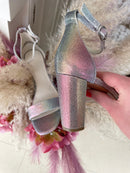 Marco Tozzi Metallic Rainbow Iridescent Sandal 2-28336