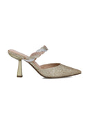Menbur 23952 Oro Gold Glitter Mule