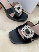 Una Healy “Feels So Right" Vinyl Platform Sandal - Black