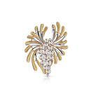 Newbridge Two Tone Brooch with Crystal Honey Stones B8427