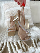 Menbur Crystal Sandals - Gold 23692