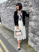 Menbur Leather Ballerina Pump 24108 - Black & Neutral