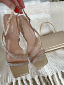 Menbur Crystal Sandals - Gold 23692