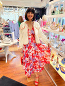 Menbur 23843 Red Platform Sandal