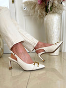 Menbur 23900 Sling Back Shoe Cream