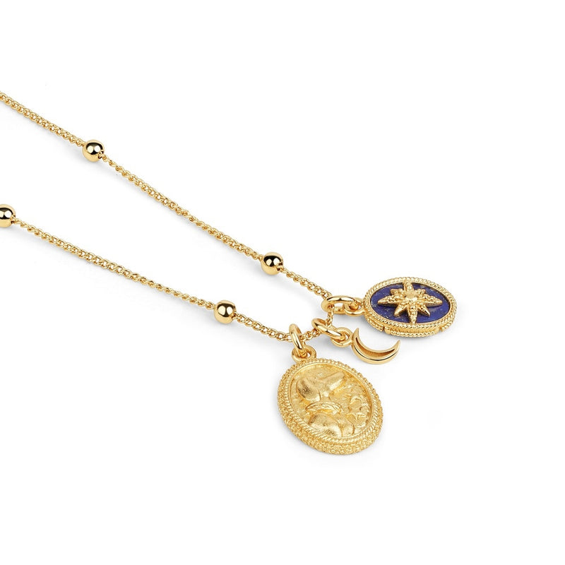 Newbridge Amy Huberman Gold Plated Pendant with Lapis Lazuli Charm P4005C