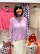 Erica Pleated Blouse Lilac