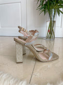 Menbur 23950 Oro Gold Glitter Sandal