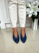 Kate Appleby "Melton" V-Cut Sling Back Stiletto - Navy