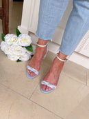 Marco Tozzi Braided Block Heel Sandals - Lilac, Powder Blue & Grey 2-28305-28 563