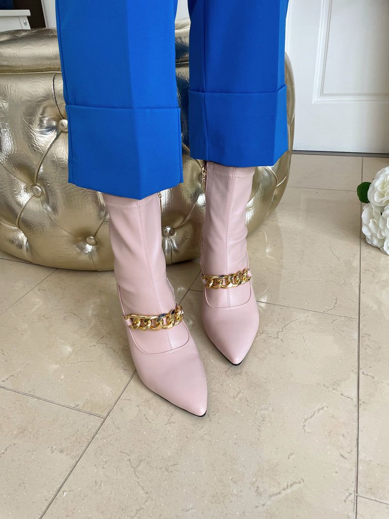 Kate Appleby Tayport Golden Chain Ankle Boot - Blush Pink Rose