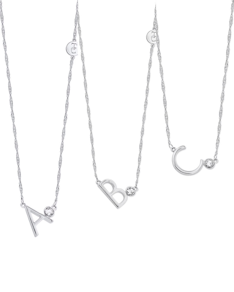 Tipperary Crystal Initial Pendants - Silver