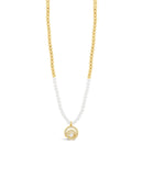 Absolute Pearl Beaded Necklace  -  Gold & Pearl N2196GL