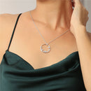 Newbridge Circular Pendant Clear Stones  P1140