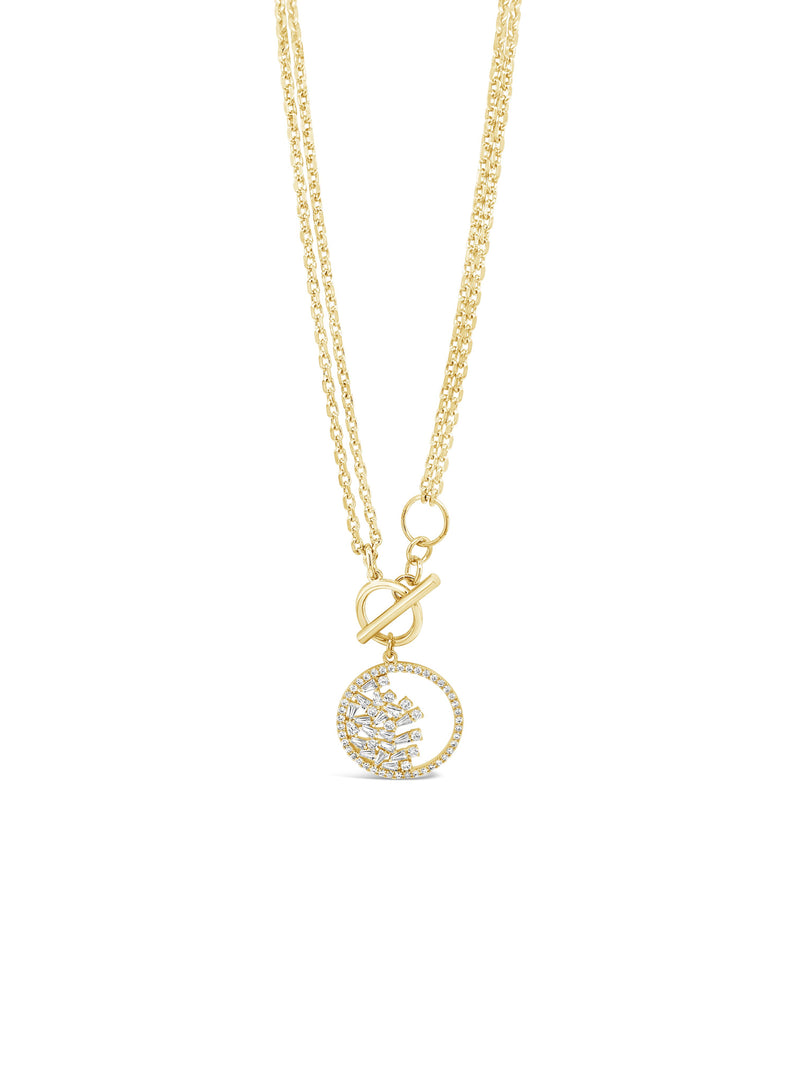 Absolute Two In One T-Bar Necklace  - Gold N2176GL